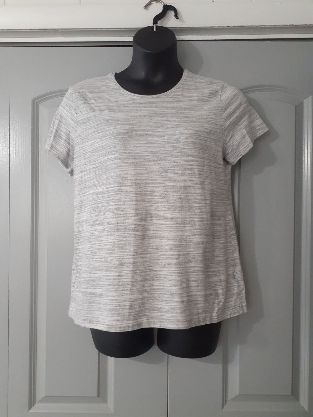 croft & barrow Heathered Gray Short Sleeve Crew Tee